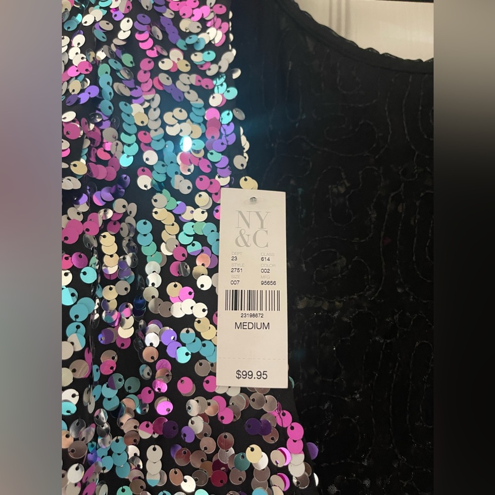 Sequin Open-Back Sheath Dress - New York & Company NWT - Picture 4 of 5